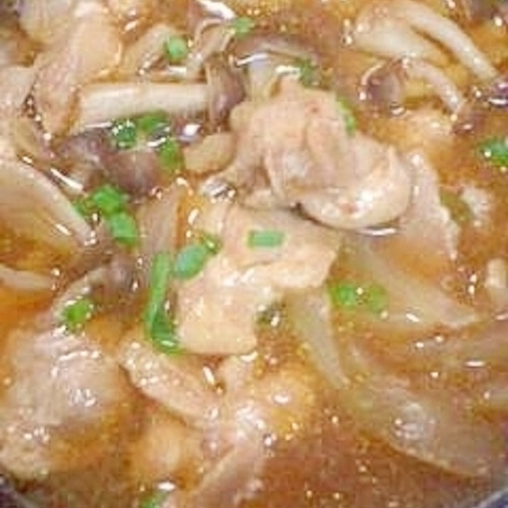 しめじと鶏肉のスープ